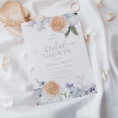 Peach Fuzz Dusty Blue Modern Vrijgezellenfeest Kaart