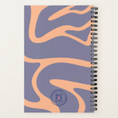 Peach Fuzz Elegance: gepersonaliseerde Moederdag Notitieboek (Achterkant)