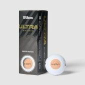 Peach Fuzz Elegante gepersonaliseerde naam Golfballen (Verpakking)