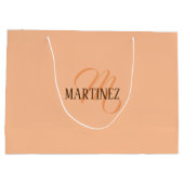 Peach Fuzz Elegante gepersonaliseerde naam Groot Cadeauzakje (Achterkant)