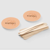 Peach Fuzz Elegante gepersonaliseerde naam Handwaaier (Niet-gemonteerd)