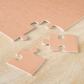Peach Fuzz Elegante gepersonaliseerde naam Legpuzzel (Zijkant)