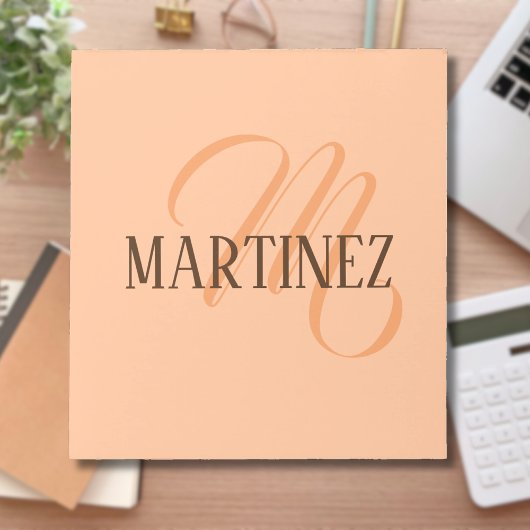 Peach Fuzz Elegante gepersonaliseerde naam Notitieblok