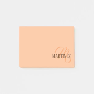 Peach Fuzz Elegante gepersonaliseerde naam Post-it® Notes