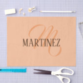 Peach Fuzz Elegante gepersonaliseerde naam Tissuepapier (Craft)