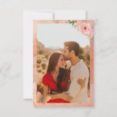 Peach Fuzz Floral Wedding Save the Date (Achterkant)