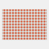 Peach Fuzz geometrische patroon set 3 Inpakpapier Vel (Voorkant)