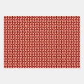 Peach Fuzz geometrische patroon set 4 Inpakpapier Vel (Voorkant 2)