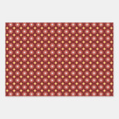 Peach Fuzz geometrische patroon set 4 Inpakpapier Vel (Voorkant)