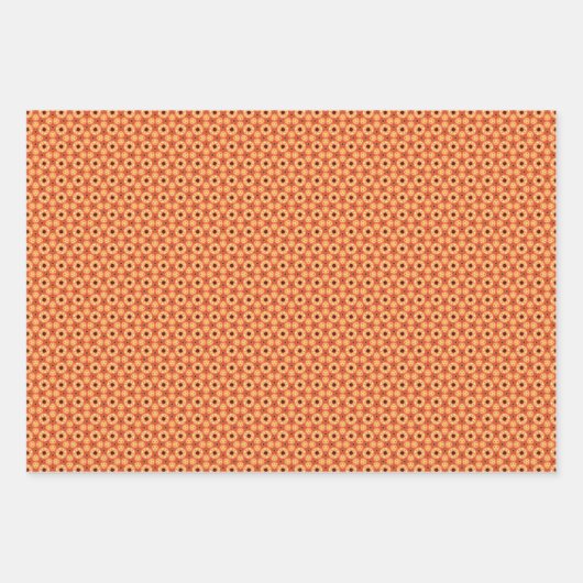 Peach Fuzz geometrische patroon set 5 Inpakpapier Vel (Voorkant 3)