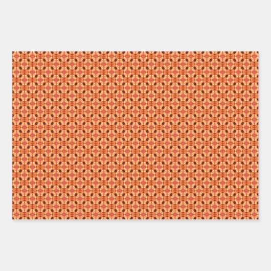 Peach Fuzz geometrische patroon set 5 Inpakpapier Vel (Voorkant 2)