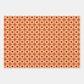 Peach Fuzz geometrische patroon set 5 Inpakpapier Vel (Voorkant)