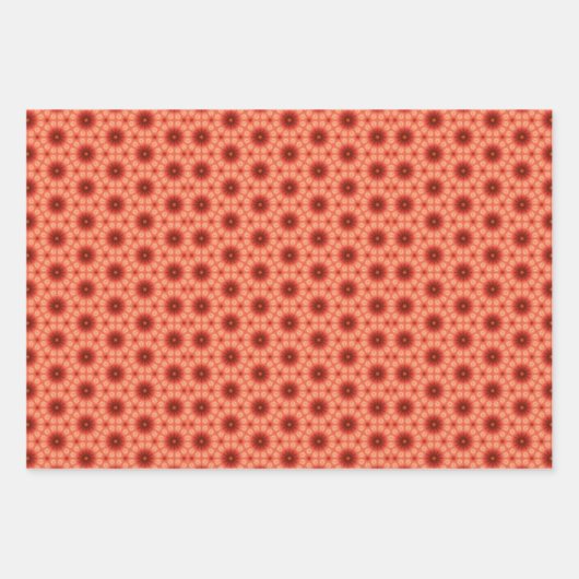 Peach Fuzz geometrische patroon set 6 Inpakpapier Vel (Voorkant 2)