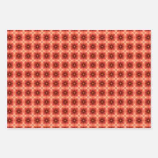 Peach Fuzz geometrische patroon set 6 Inpakpapier Vel (Voorkant)