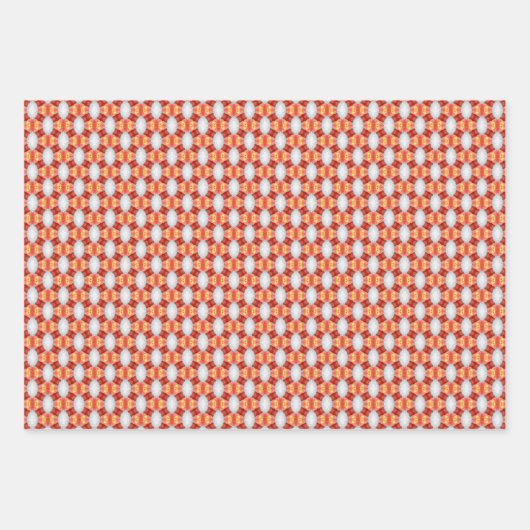 Peach Fuzz geometrische patroon set 7 Inpakpapier Vel (Voorkant 2)