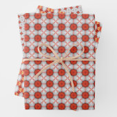 Peach Fuzz geometrische patroon set 7 Inpakpapier Vel (In situ)