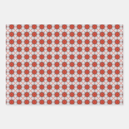 Peach Fuzz geometrische patroon set 7 Inpakpapier Vel (Voorkant)