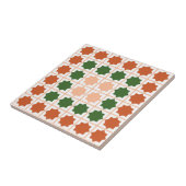 Peach Fuzz Green Terracota Islamitische geometrisc Tegeltje (Zijkant)