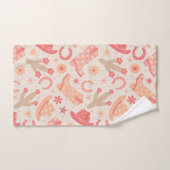 Peach Fuzz Groovy Cowgirl Laarzen en Petten Bad Handdoek (Handdoek)