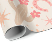 Peach Fuzz Groovy Cowgirl laarzen en petten Cadeaupapier (Rol Hoek)