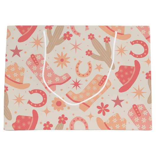 Peach Fuzz Groovy Cowgirl laarzen en petten Groot Cadeauzakje (Voorkant)