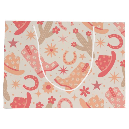 Peach Fuzz Groovy Cowgirl laarzen en petten Groot Cadeauzakje (Achterkant)