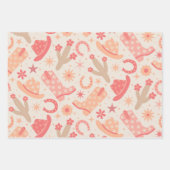 Peach Fuzz Groovy Cowgirl laarzen en petten Inpakpapier Vel (Voorkant)