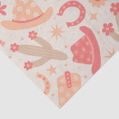 Peach Fuzz Groovy Cowgirl laarzen en petten Tissuepapier (Detail)