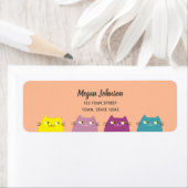 Peach Fuzz Kawaii retouradres Etiket (Insitu)