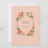 Peach Fuzz kleur, bruiloft uitnodigingen (Achterkant)