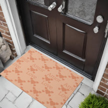 Peach Fuzz Love Hearts tweetalige tekst "Amor" "Lo