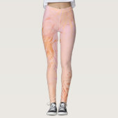 Peach Fuzz Minimalistisch Modern Leggings (Voorkant)