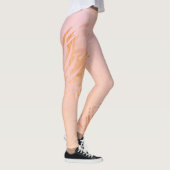 Peach Fuzz Minimalistisch Modern Leggings (Rechts)