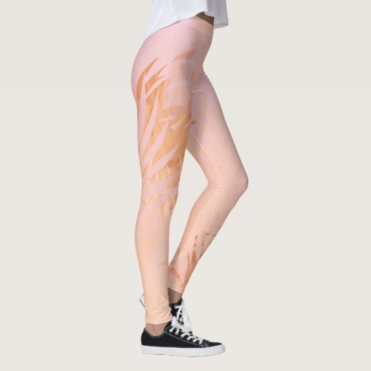 Peach Fuzz Minimalistisch Modern Leggings (Rechts)
