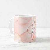 Peach Fuzz Minimalistisch Modern Roos Petal Valent Koffiemok (Voorkant links)