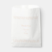 Peach Fuzz minimalistisch trendy bloempatroon Bedankzakje (Voorkant)