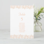 Peach Fuzz minimalistisch trendy bloempatroon Kaart (Staand voorkant)