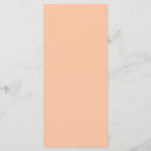 Peach Fuzz minimalistisch trendy bloempatroon Menu (Achterkant)