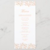 Peach Fuzz minimalistisch trendy bloempatroon Menu (Voorkant)