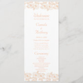 Peach Fuzz minimalistisch trendy bloempatroon Programmakaart (Voorkant)