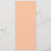 Peach Fuzz minimalistisch trendy bloempatroon Programmakaart (Achterkant)