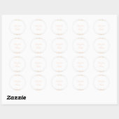 Peach Fuzz minimalistisch trendy bloempatroon Ronde Sticker (Vel)