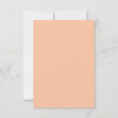 Peach Fuzz minimalistisch trendy bloempatroon RSVP Kaartje (Achterkant)