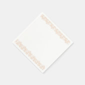 Peach Fuzz minimalistisch trendy bloempatroon Servet (Hoek)