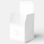 Peach Fuzz minimalistische trendy kleur bloem patr Bedankdoosjes (Geopend)