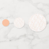 Peach Fuzz minimalistische trendy kleur bloem patr Confetti (Achterkanten)