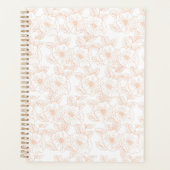 Peach Fuzz minimalistische trendy kleur bloem patr Planner (Voorkant)