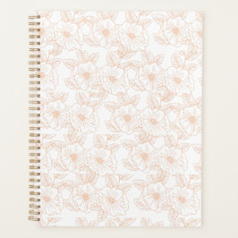 Peach Fuzz minimalistische trendy kleur bloem patr Planner