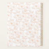 Peach Fuzz minimalistische trendy kleur bloem patr Planner (Achterkant)
