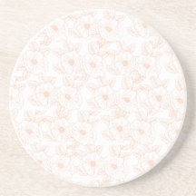 Peach Fuzz minimalistische trendy kleur bloem patr
